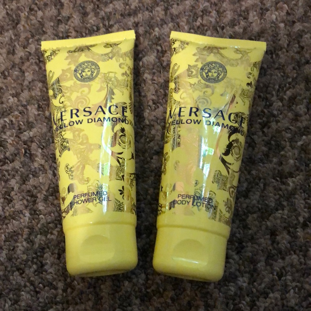 Versace yellow diamond body lotion and shower gel.